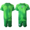 Maillot de Gardien Angleterre Coupe du Monde 2022 Verte Pour Enfant